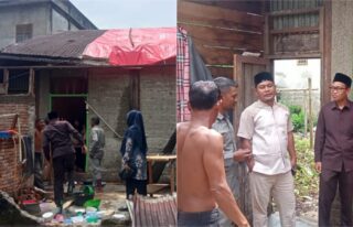 Baitul Mal Abdya Tinjau Rumah Warga Rusak Akibat Angin Kencang