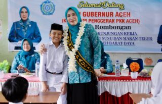 Bunda PAUD Aceh Kampanyekan Gizi Seimbang di Abdya, Ajak Anak Gemar Minum Susu dan Makan Telur