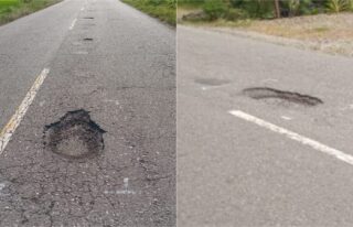 Lubang Menganga di Jalan Nasional Abdya, Warga: Rawan Kecelakaan, Segera Perbaiki!
